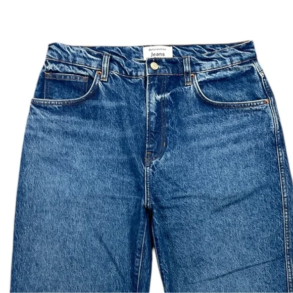 Reformation Val 90s Mid Rise Straight Jeans size 30 in Pelican Wash - Picture 4 of 8